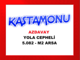 kastamonu azdavay da iyi lokasyonda yatırımlık 5.082 m2 arsa % 10 kdv avantajı ile