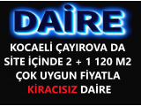 kocaeli çayırova da 7/24 güvenlikli, site içinde sosyal tesisli 2 adet wc li giriş kat 120 m2 2 + 1 daire