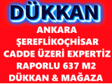 ankara şereflikoçhisar da yeni binada 2 katlı 637 m2 9.000.000 tl banka expertiz raporlu E-90 üzeri dükkan & mağaza