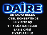 antalya belek te otel konseptinde lüx site içinde krediye uygun tapusu hazır 1 + 1 lüx daire
