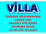tekirdağ da denize sıfır ultra lüx site içinde oturuma hazır krediye uygun olimpik yüzme havuzlu ultra lüx triplex villalar