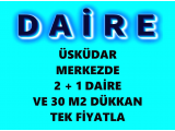 üsküdar da merkezi lokasyonda aynı binada daire ve dükkan tek fiyatla