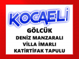 kocaeli gölcük te deniz manzaralı 370 m2 katirtifak tapulu villa imarlı inşaata hazır kıymetli arsa