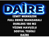 izmit merkezde full deniz manzaralı yüzme havuzlu sosyal tesisli lüks sıfır 180 m2 dubleks daire