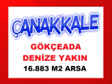 çanakkale gökçeada da deniz manzaralı yatırımlık 16.833 m2 arsa