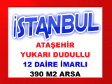 istanbul ataşehir yukarı dudullu da 12 daire imarlı 334 m2 müstakil arsa