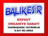 balıkesir kepsut ta Organize Sanayi Bölgesi nin yanı başında yatırım için fırsat 8.547 m2 arsa