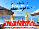balıkesir erdek te denize sıfır 866 m2 arsası ve turistik tesisi ve işletmesi ile beraber satılık krediye uygun lüx 1. sınıf  beach